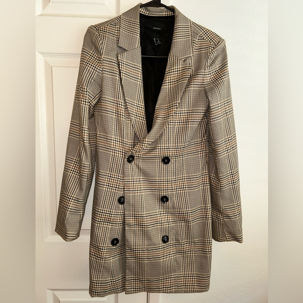 Plaid blazer dress